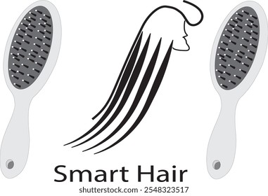 illustration of hair comb in white background