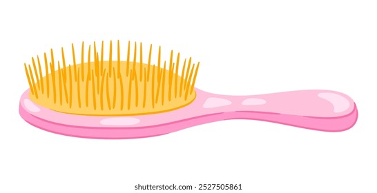 Ilustración de cepillo de pelo. Artículos de higiene personal y cuidado personal.