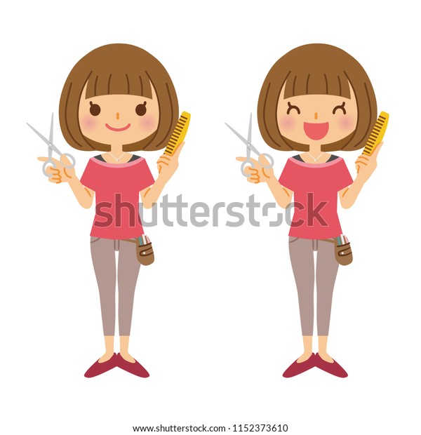 Illustration Hairdresser Stock Vector Royalty Free 1152373610 Shutterstock 2213