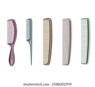 Illustration of a hairdresser and barber's work tool comb