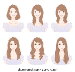 Illustration of the hairstyle