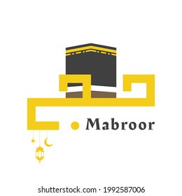 illustration for hajj mabroor. vector graphic