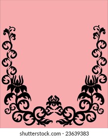Illustration mit halb schwarz abstrakter Rahmendekoration