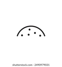 Illustration half cookies with blank background