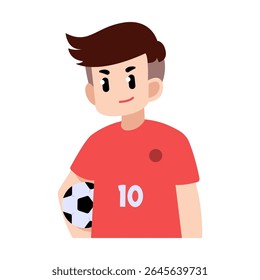 Illustration of a half-body soccer player