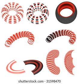 Illustration of halftone elements