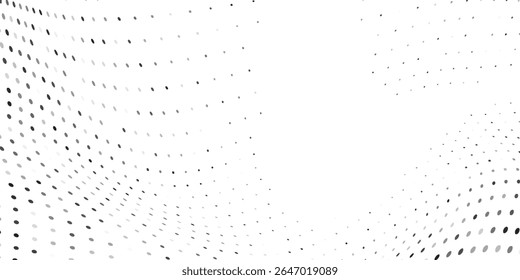 Illustration halftone gradient texture. Vanishing polka dot background. Repeating dots gradation pattern abstract simple art design
