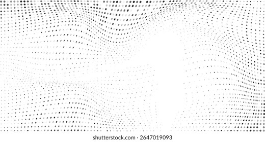Illustration halftone gradient texture. Vanishing polka dot background. Repeating dots gradation pattern abstract