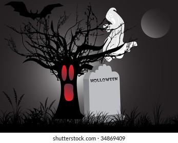 illustration of halloween background