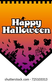 Illustration for Halloween, background image, vertical type, vector data