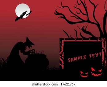 illustration, halloween background series with place for text, design