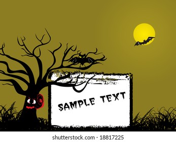 illustration, halloween background series with place for text, design