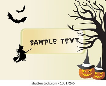 illustration, halloween background series with place for text, design