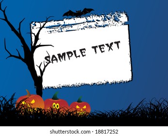 illustration, halloween background series with place for text, design