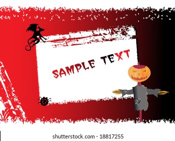 illustration, halloween background series with place for text, design