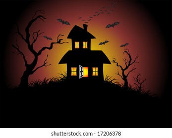 illustration of halloween background series set