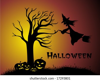 illustration of halloween background series set