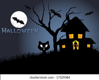 illustration of halloween background series set