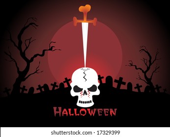 illustration of halloween background series set