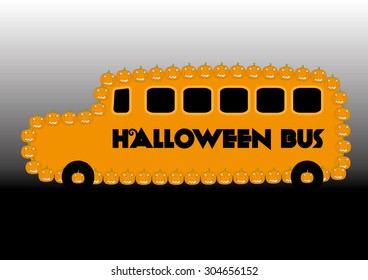 Illustration of a halloween bus.eps file available.