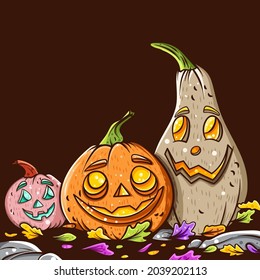 ILLUSTRATION OF HALLOWEEN FOR CHARACTER, STICKER, T-SHIRT ILLUSTRATION.