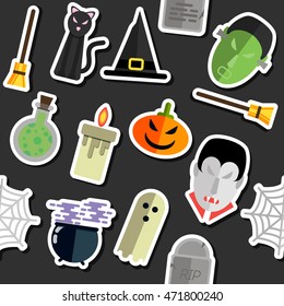 Illustration of Halloween collage