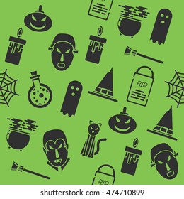 Illustration of Halloween collage