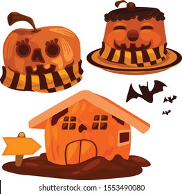 illustration of halloween day pumpkin,  Vector Design