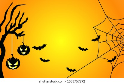 illustration of halloween flat background