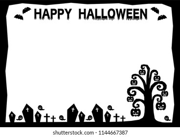 Illustration of Halloween: frame
