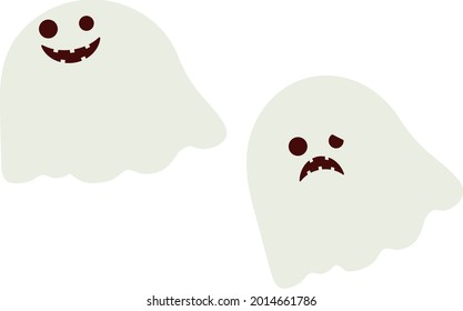 The illustration of Halloween ghost.