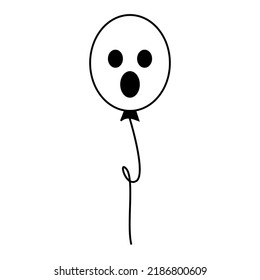 Illustration of Halloween Ghost Balloon