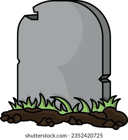 illustration, halloween, grave, graveyard, cemetery, stone, spooky, vector, gravestone, scary, rip