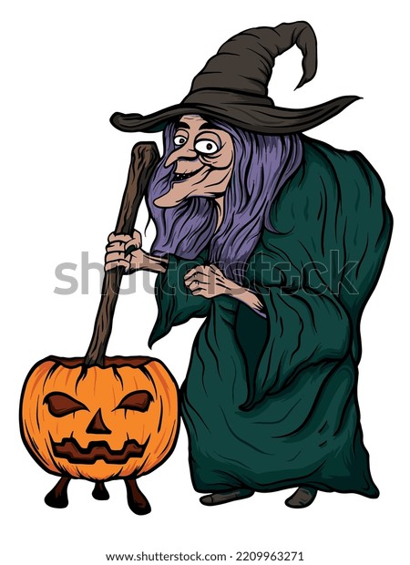 Illustration Halloween Hag Vector Stock Vector (Royalty Free ...