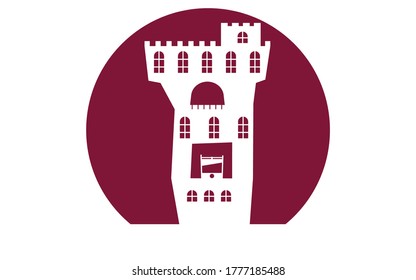 Illustration of Halloween icon of old castle
Vector illustration