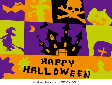 illustration of Halloween icons Halloween background