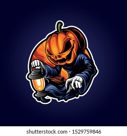 illustration of halloween jacko o lantern vector