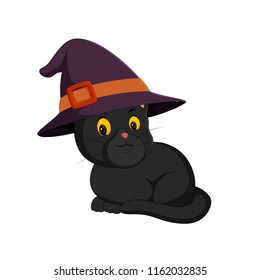 Illustration of Halloween kitten cartoon