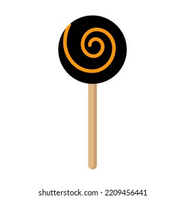 Illustration Of Halloween Lollipop. Food Item For Bars, Restaurants And Shops.Transparent Png. Vector Element. Design.