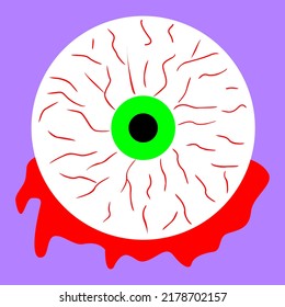 Illustration of Halloween Monster Eyeball 