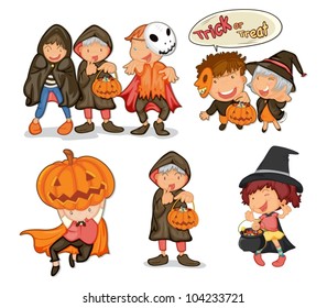 Illustration of halloween objects