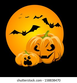 illustration of Halloween pumpkin