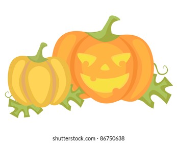 Illustration of the halloween pumpkin