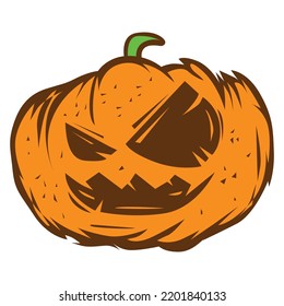 illustration of halloween pumpkin color 