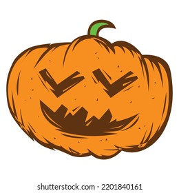 illustration of halloween pumpkin color 