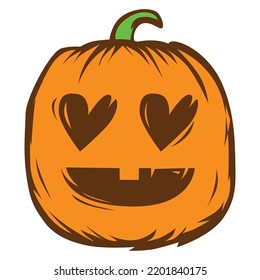 illustration of halloween pumpkin color 