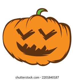 illustration of halloween pumpkin color 