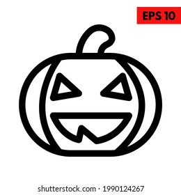 Illustration of halloween pumpkin icon