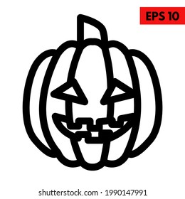 Illustration of halloween pumpkin icon