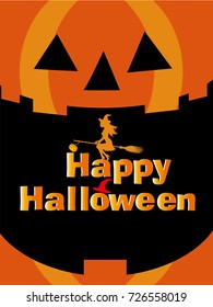 Illustration for Halloween, illustration of pumpkin, vector data